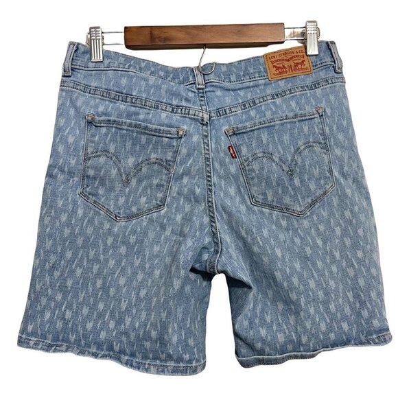 Levi's Women's Light Patterned High Rise Stretch Jean Classic Shorts Size 28 - Picture 8 of 8